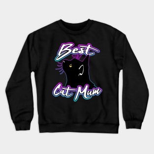 Best Cat Mum Cute Cat Crewneck Sweatshirt